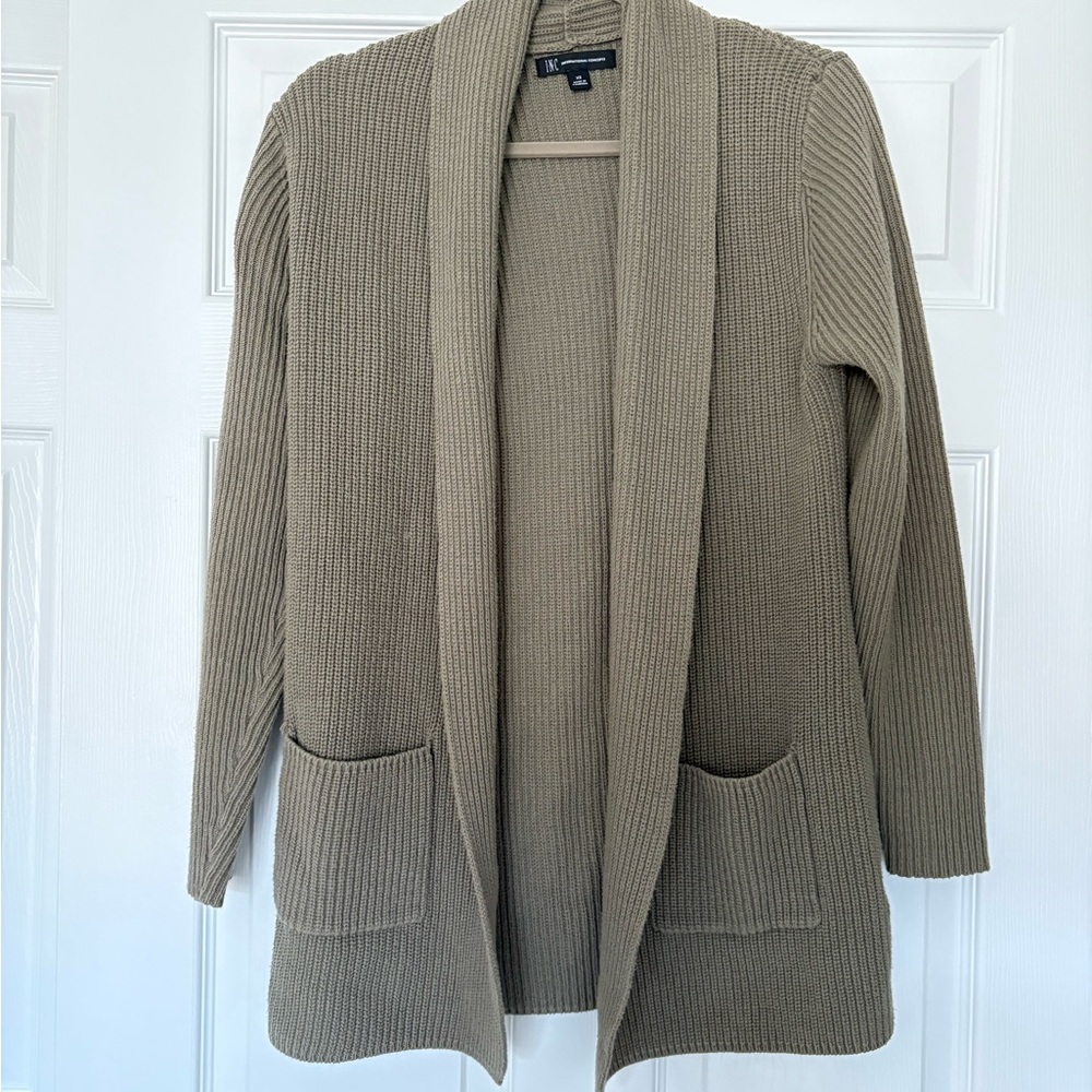 INC International Concepts Ribbed Open Front Cardigan Sweater